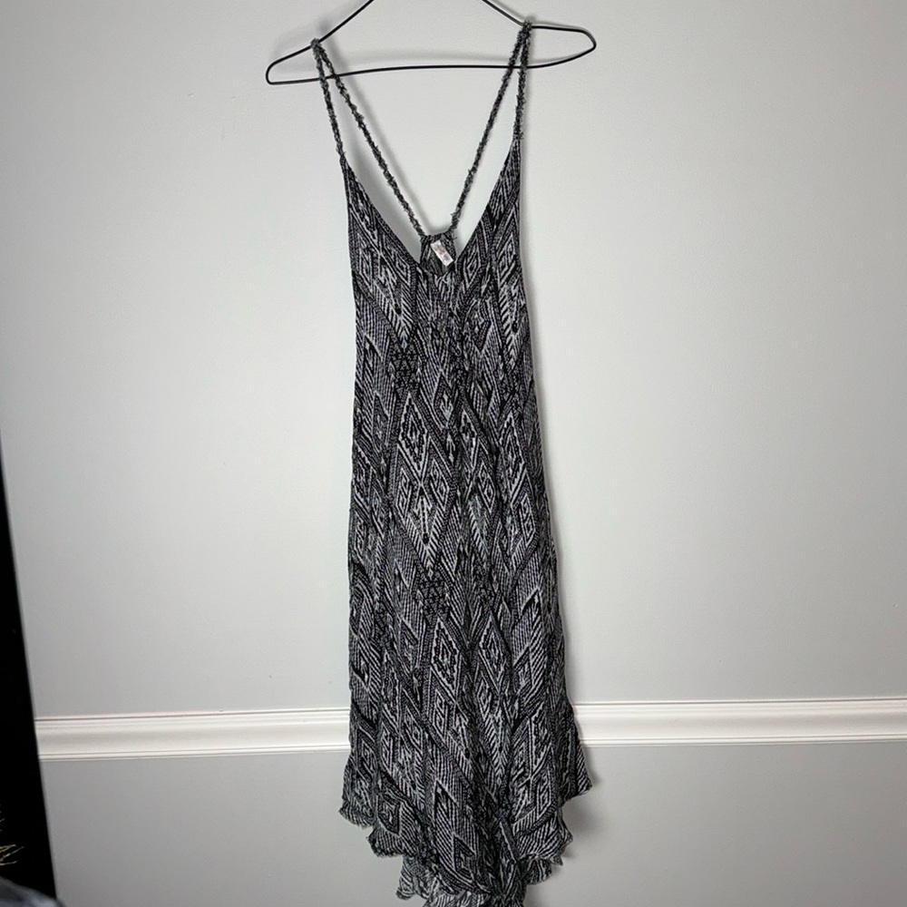Free People Black and White Patterned Maxi Dress